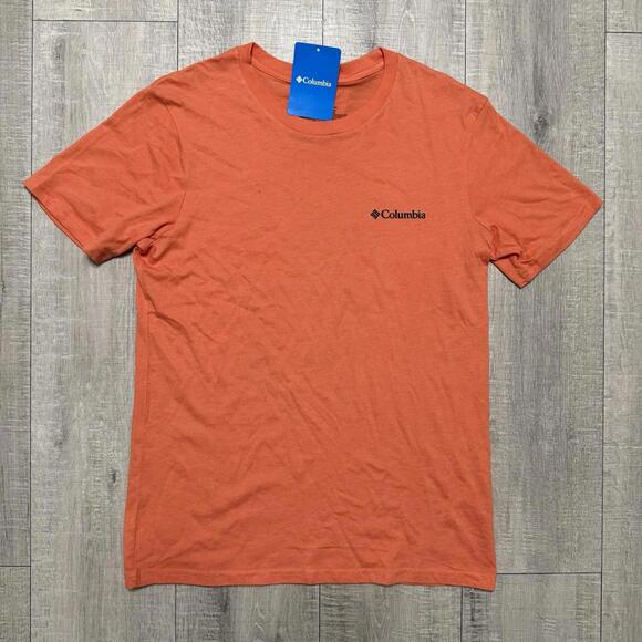 Columbia T-Shirt Men's Orange Cool Dog Graphic Short Sleeve New Size Medium - Picture 1 of 8